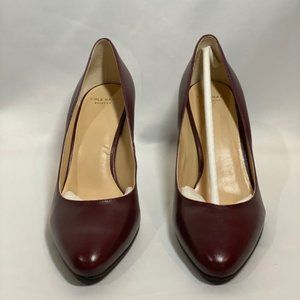 Cole Haan Leather Lena Pump Tawny Port 8.5 B